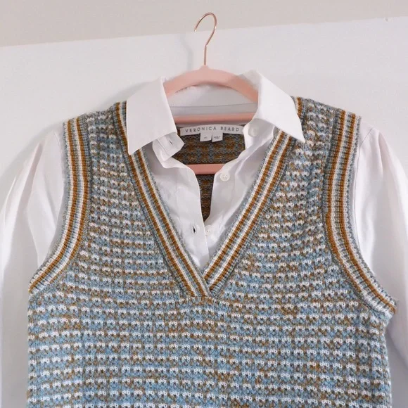 SOLD- VERONICA BEARD SERWA MIXED MEDIA VEST - Picture 6 of 12